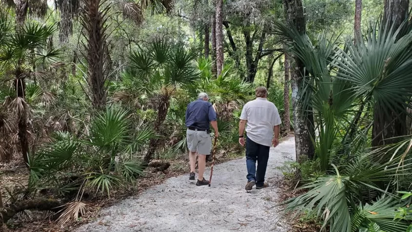 Walking the Pine Loop Trail can improve your health and mood at Calusa Nature Center