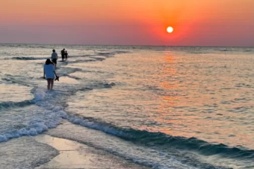 Peaceful beaches await