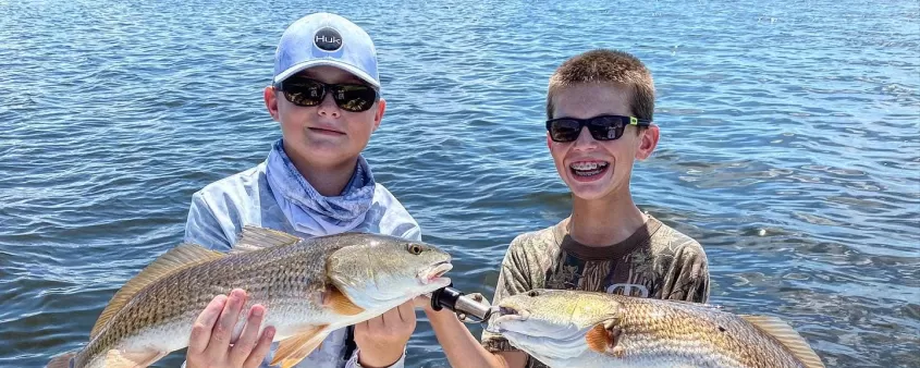 Boys Fish Redfish Tarpon