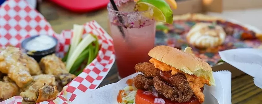 A meal from a Rooftop at Riverside Food Truck