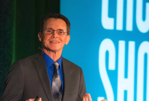 Brian Ososky speaks at the annual VCB meeting